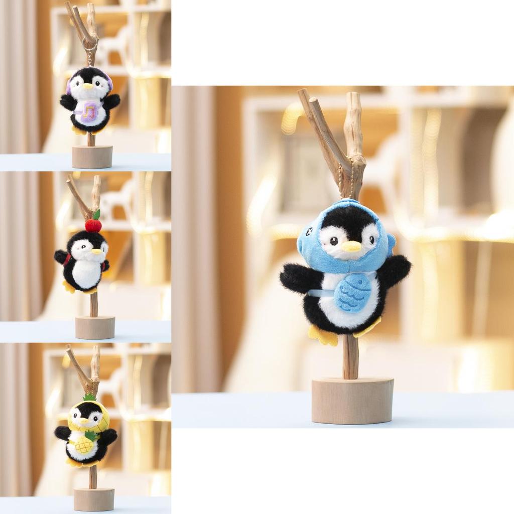 Cute Animal Stuffed Penguin Keychain With Pp Cotton Filling For Bags And Decor
