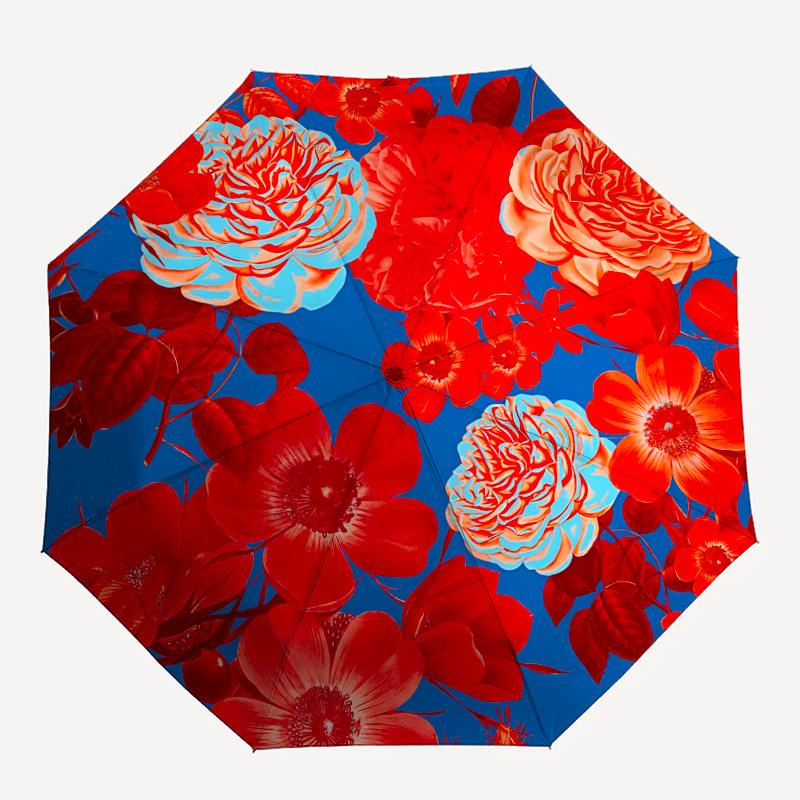1pc Floral Pattern Automatic Open 8-Rib Windproof Umbrella, Travel & Commuting, Suitable for All Seasons, Lightweight Portable 118