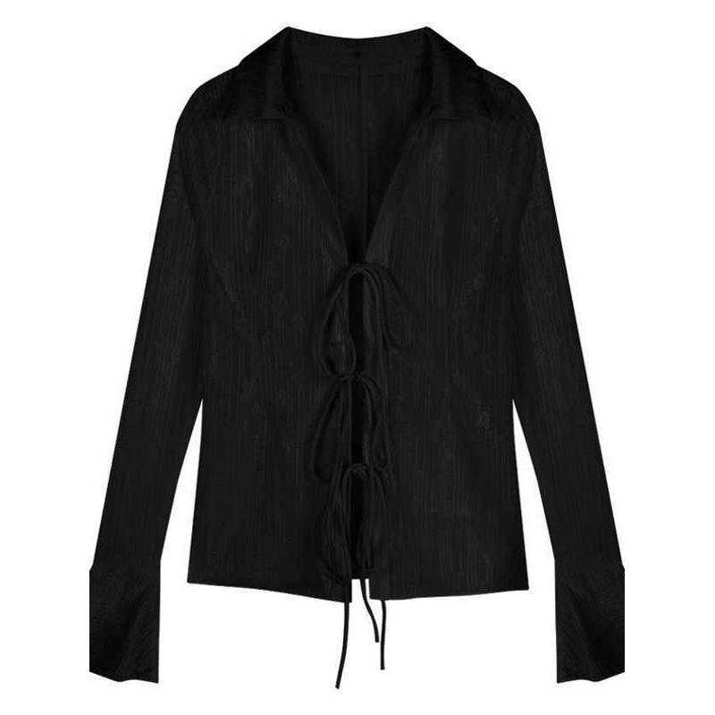 Lace Hollow Out Lace Up Sun Protection Shirt Lace Lace-up Sun Protection Shirt