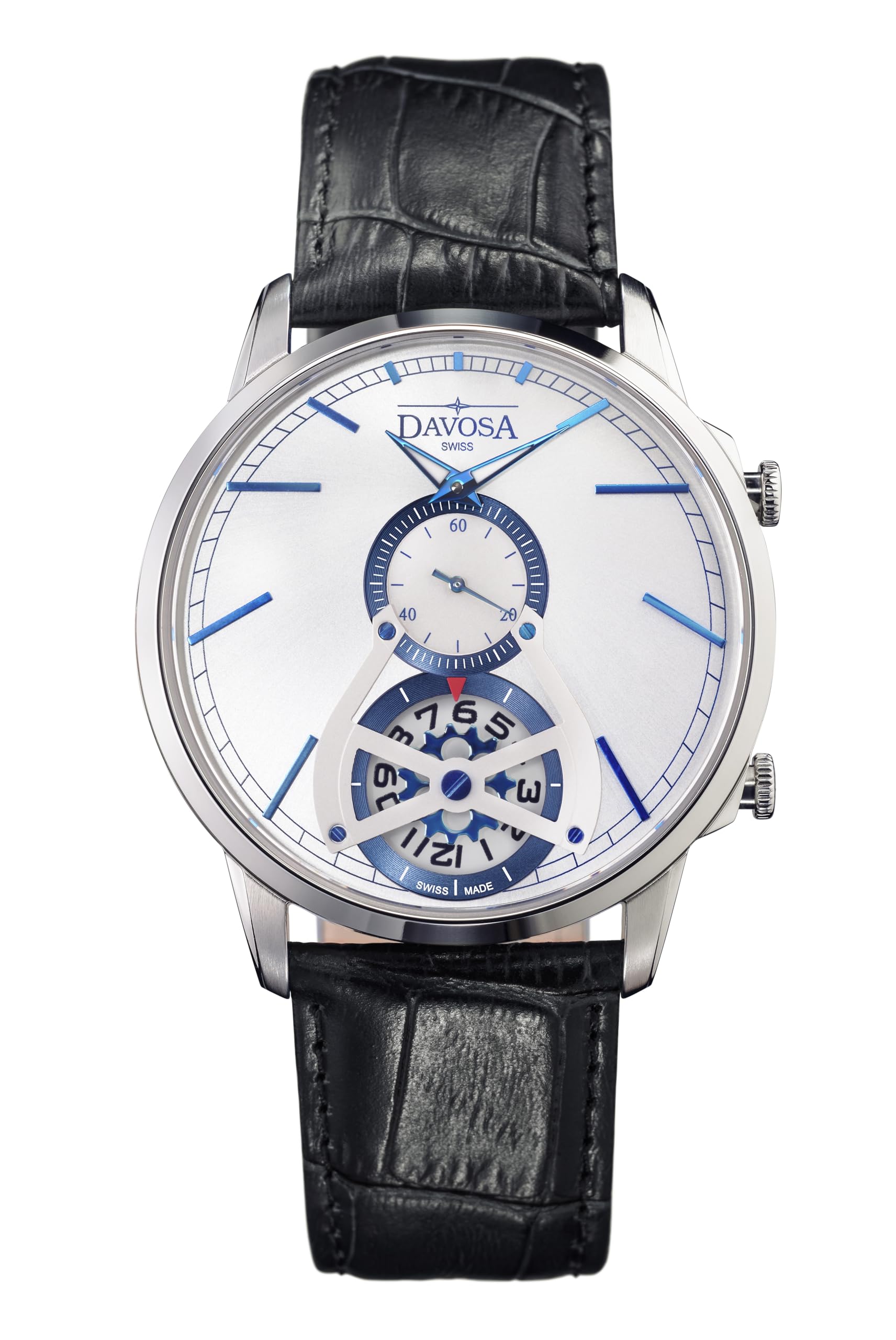 

Наручные часы GMT Cuore2 Swiss Made Черные [Davosa] 162.497.14 Мужские белый