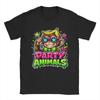 Party Animals Baseball Monkey T Shirt Unisex Pure Cotton Vintage TShirt Crewneck  Tees Short Sleeve Clothing Big Size