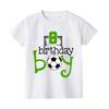 29Y Football Birthday Print Kids White Short Sleeve Tshirt Summer Casual Comfortable Tops Crew Neck Cotton Children Tees