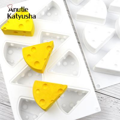 8 otvorů 3D tvar sýra Silikonová forma Pěna na dort Čokoládový fondant Dezert Pečivo Příslušenství na pečení Pomůcky na zdobení dortů