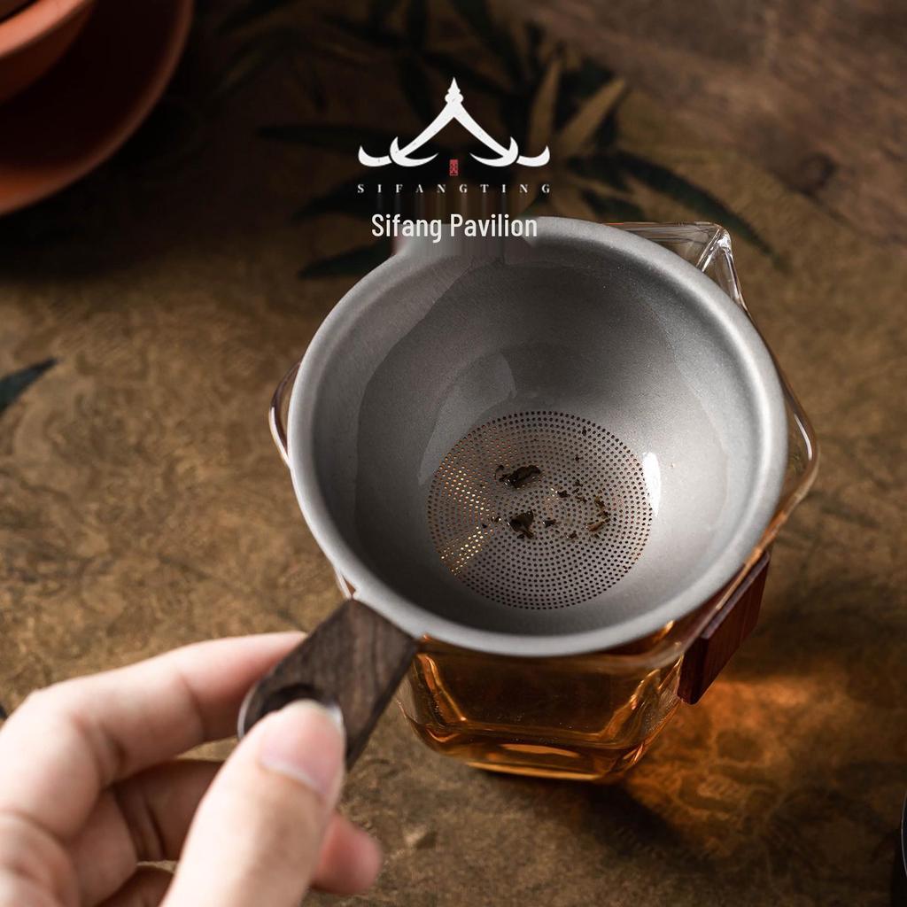 High-End Pure Titanium Tea Infuser with Ultra-Fine Filter for Gongfu Tea Ceremony