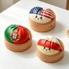National Flag Dumpling Squeeze Toy Stress Relief Cartoon Expression Steamed Bun Fidget Toy Hand Relaxation Decompression Gadget