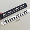 3D ABS Litery Logo Samochodu DUAL MOTOR Tylny Bagażnik Emblemat Odznaka Naklejka Naklejki Do Tesla Model 3 Model X Model S Y Akcesoria