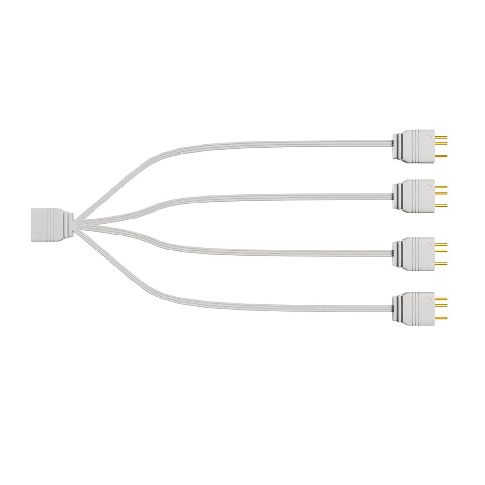 

ARGB Multi Splitter 5V 3PIN Connector Motherboard Extension Cable Synchronization 33.5cm 1 To 3/4 for PC Light Strip Fans