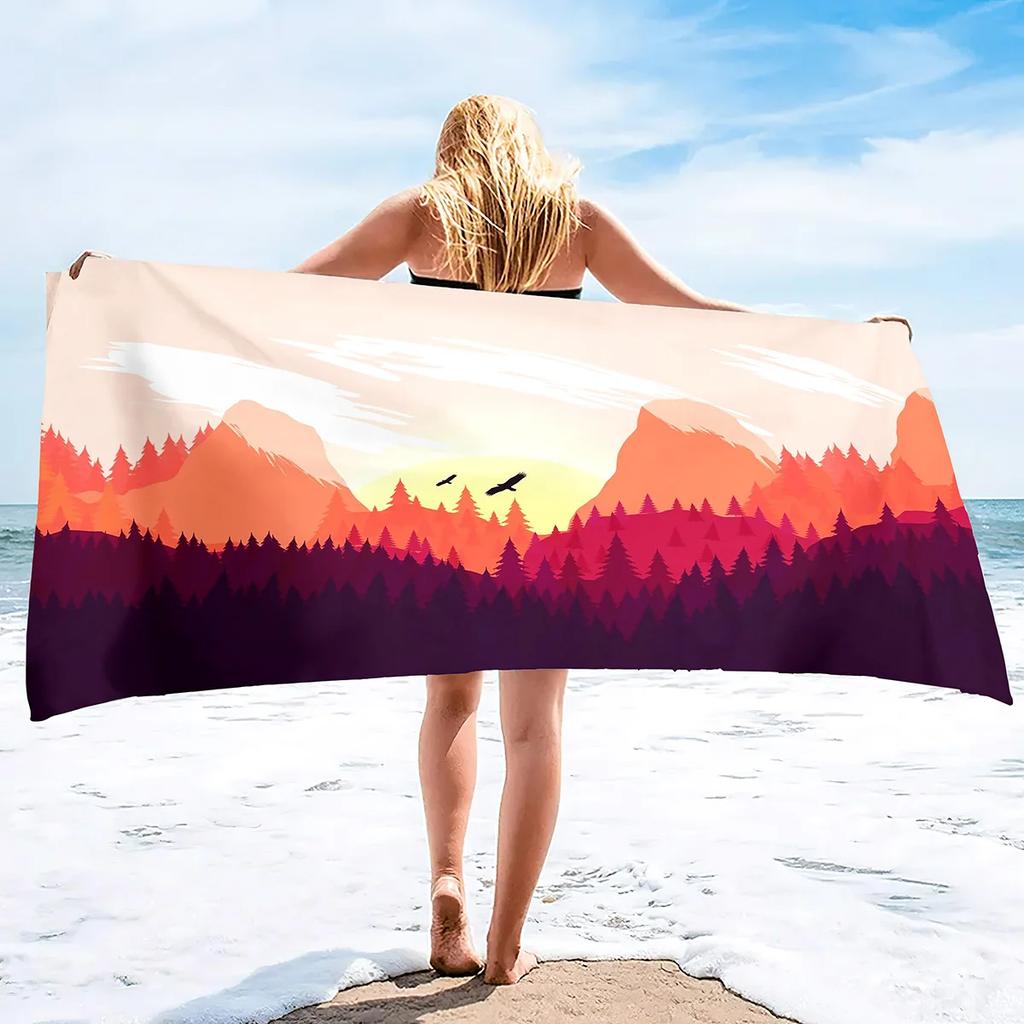 Minimalism Beach Towel,Sand Free Quick Dry Beach Towels Oversized Clearance, Lightweight Compact Travel Towel Picnic Blanket