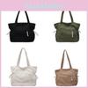 Urban Style Corduroy Shoulder Bag With Zipper Closure For Casual Outings
