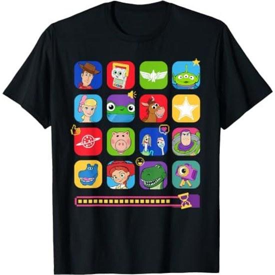 Disney Pixar Toy Story 5 Character Portrait Grid T-shirt