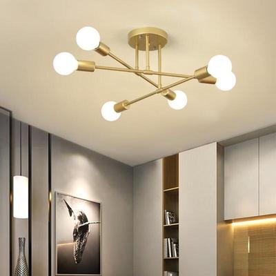 Modern Minimalist 6-Head Branch Chandelier