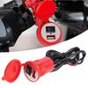 Motorcycle Handle Bar Phone Holder Waterproof USB     12V with   (Yellow)