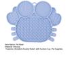 Silicone Dog Lick Mat with Suction Cup Anxiety Relief Crab Shape Pet Food Mat Anti-tip Slow Eating Bowl Peanut Butter Licking Mat Enrichment