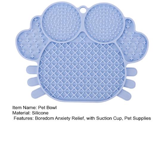 Silicone Dog Lick Mat with Suction Cup Anxiety Relief Crab Shape Pet Food Mat Anti-tip Slow Eating Bowl Peanut Butter Licking Mat Enrichment