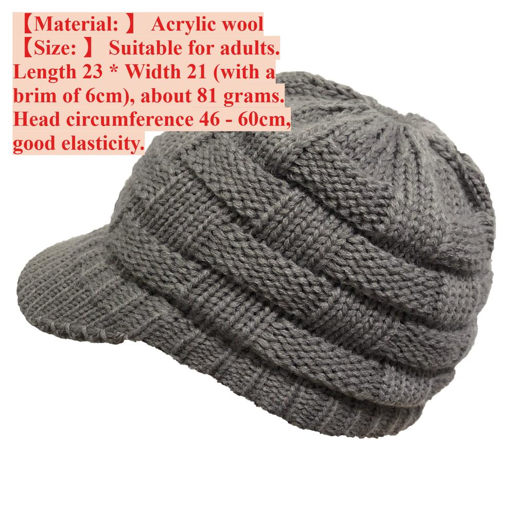 Skiing Sports Hat Thermal Ponytail Hat for Women with A Hollowed-out Brim Peaked Cap Baseball Cap Autumn and Winter Casual Hat