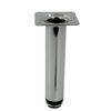 Furniture leg Straight silver height 15 cm adjustable height