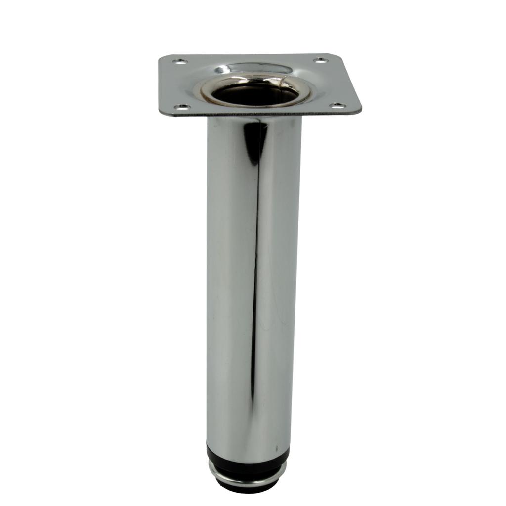 Furniture leg Straight silver height 15 cm adjustable height