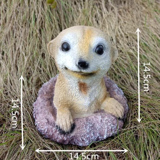 Patio Ornament Resin Garden Decoration Realistic Animal Statue Weather-resistant Garden Decor Accessory for Lawn