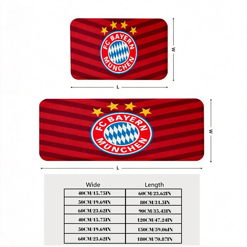 Bayern Munich2 Flannel Kitchen Mat Christmas Soft Area Rug Non Slip Floor Carpet Home Decoration