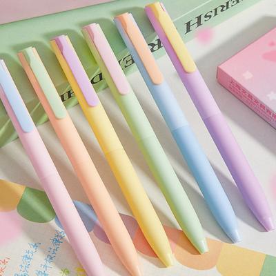 6 Pezzi Penna Gel Retrattile 0.5mm Inchiostro Colori Assortiti Punta Fine Penne Estetiche per Scrittura Journaling Colorare Disegno