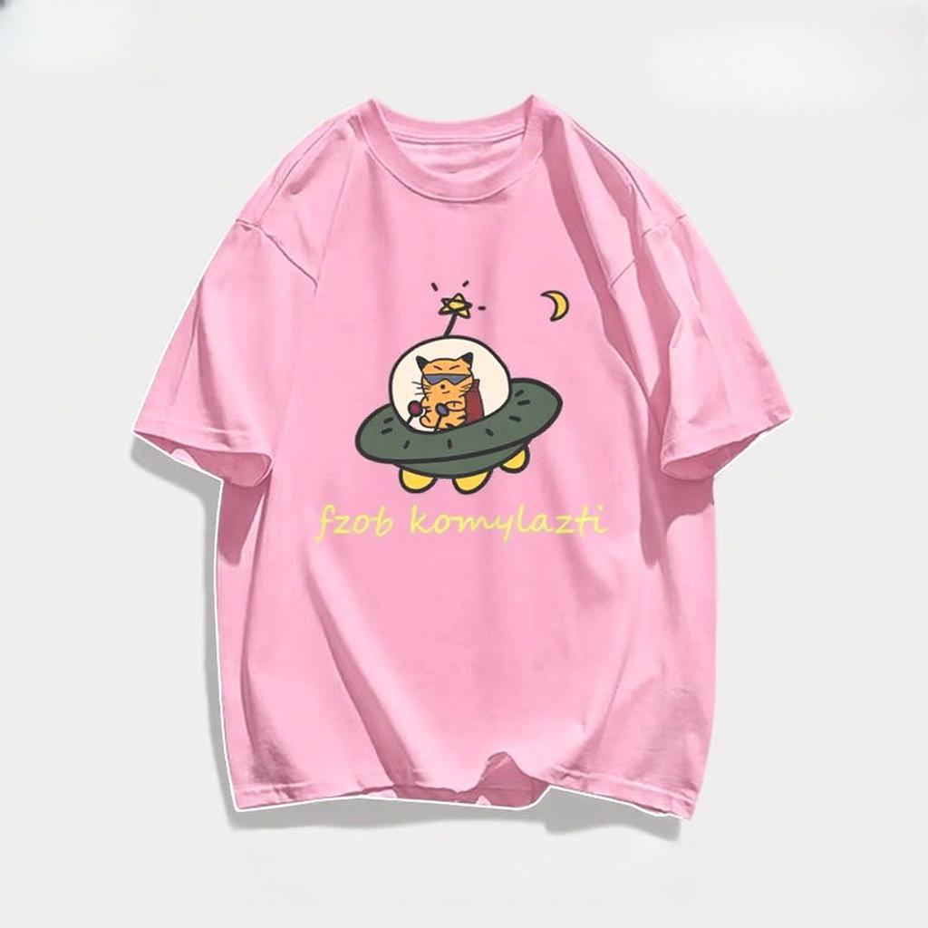 2025 Street Heavy Simple Fashion Cartoon Printed T-Shirt for Men Women Couples Autumn and Winter Cotton Casual Versatile T-Shirt