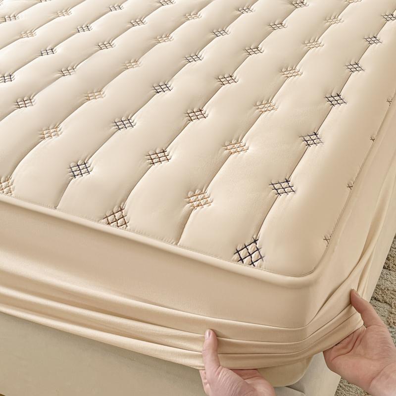 

Высококачественный протектор для матраса - Антибактериальный чехол для матраса, Гипоаллергенная безопасная для кожи бесшумная простыня на резинке, Без наволочки 90x190cm(35x75 in)