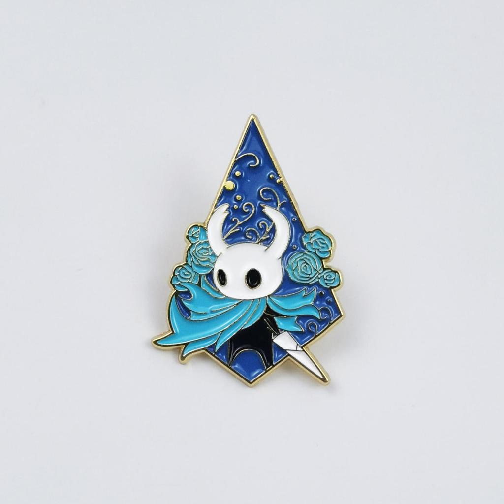 Spiel-inspirierte Cartoon-Krieger-Assassinen-Metallbrosche - Geometrisches Abzeichen für Kleidung und Rucksäcke