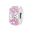 Silver Clips 925 Silver Luminous Flower Safety Buckle Charms Fit Bracelet DIY Women Jewelry Gifts