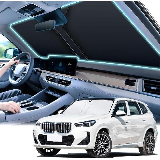 SINGARO Universal 300T Car Windshield Sun Shade, Foldable Reflective For Windshield & Window Shades With Overlapping Design, Car Interior Accessories