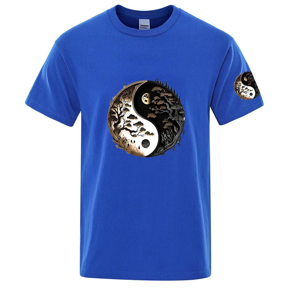 Tai Chi And Eight Trigrams Scenery 2025 New Unisexs Ordinary Thin Short Sleeve Round Neck Sport Fitness Breathable Tshirt