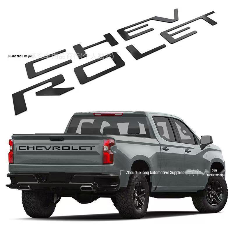 3D наклейки на задний борт и пикап Chevrolet Silverado