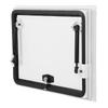 20 X 12in RV Baggage Door with Safety Lock Aluminum Alloy Frame 120 Deg Opening UV Resistant for Campers Caravans