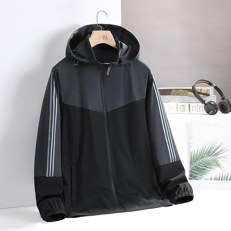 

Мужской спортивный жакет с капюшоном, тренч, три кармана, свободный, универсальный жакет 6XL чёрный