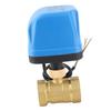 Electric Ball Valve 2‑Way 3‑Wire 2‑Control IP54 Protection Synchronous Motor Blue AC220V