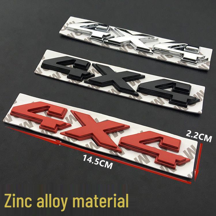 4x4 Rear Emblem Stickers for Dodge Ram, Grand Cherokee, Tacoma, Tundra, and Wrangler