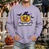 Men's Halloween Printed Long Sleeve T-Shirt Crewneck Casual Sports Top Unisex for Couples