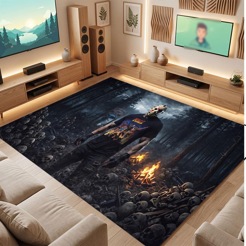 Friday the 13th Jason Voorhees Rug Soft Thick Non Slip Floor Carpet for Bedroom Living Room Home Decor