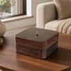 Two-Layer Black Walnut Snack Box Elegant Nut Storage Container Stackable
