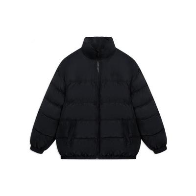 Li Ning Solid Color Zipper Stand Collar Down Jacket Men Outerwear Black AYMS087-2