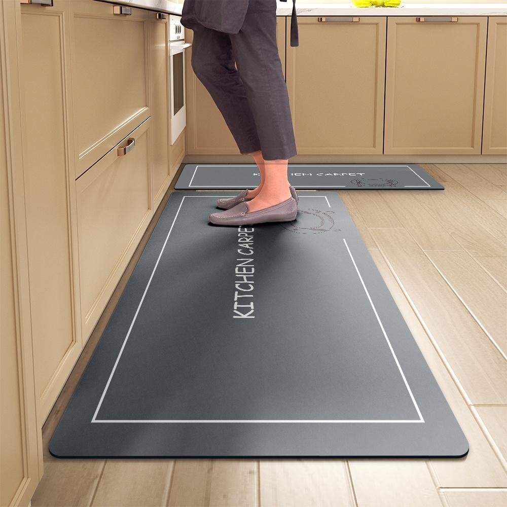 Kitchen Floor Mat Bedroom Living Room Long Bedside Hallway Hallway Soft Washable Carpet Non-slip Bathroom Entrance Doormat