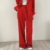 Women's High-Waisted Wide-Leg Drape Trousers - Slimming Spring/Autumn Casual Suit Pants