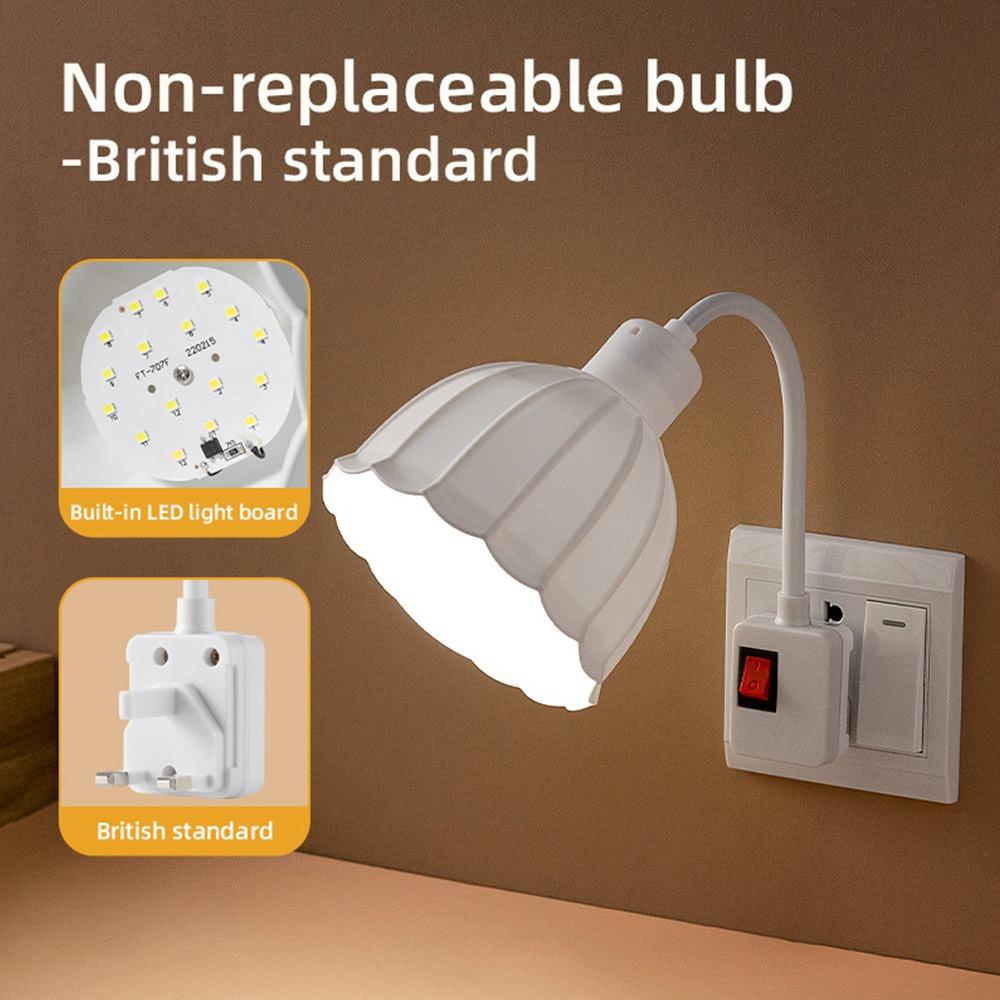 EU US UK Conversion Wall Plug Lamp Lotus Flowers Bulb Socket Converter Led Light Base  Gift