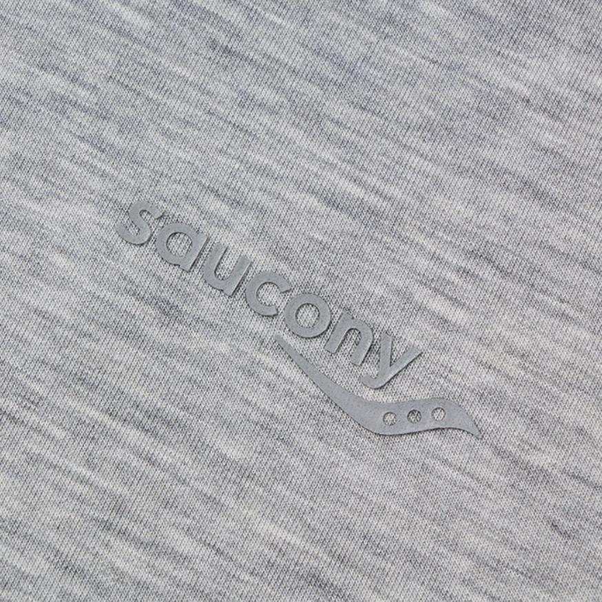 SAUCONY Solid Logo Hoodie Damen Hoodies Hellgrau SC1249108A-MG27