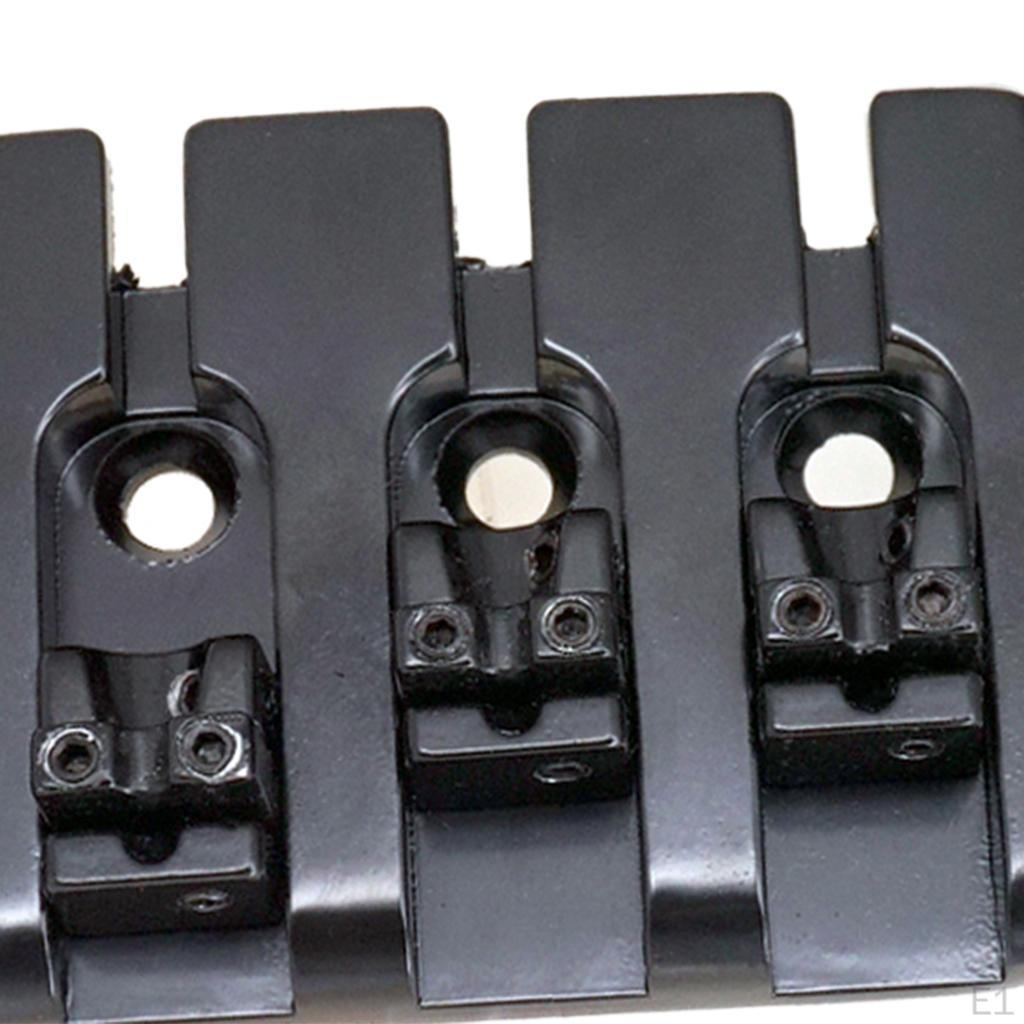 1 Set Iron Saddle Bridge Tailpiece W/ Scrwes For Electric Bass