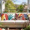 4Pcs Bohemian Abstract Plant Cushion Covers Single-sided Printed 45CM Throw Pillow Case Cover Sofa Cushion Home Room Decor