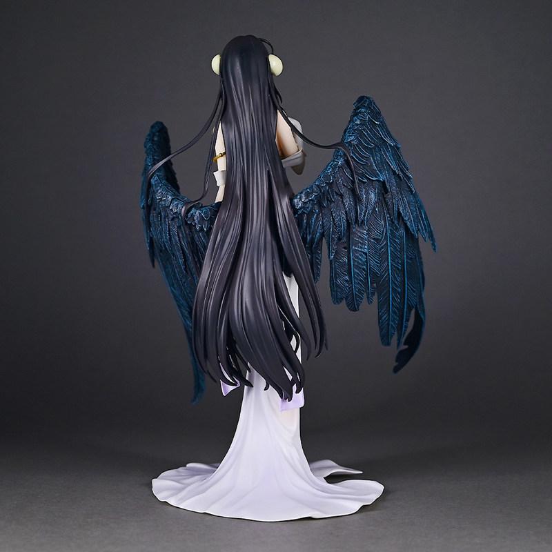 24cm Overlord Nun Albedo Action Figure Anime Beauty Sexy Girl Model Black Wings Statue Ornament Collect Toy Case Decor Boys Gift