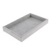 Elegant Velvet Stackable Jewelry Display Tray Necklace Organizer Gray