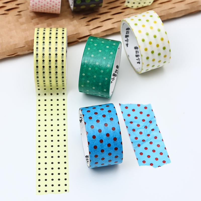 Journal GO 2cmx2m Decorative Adhesive Tape Dot Masking Washi Tape Scrapbooking Collage Junk Journal Card Craft Making Stickers