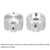 uxcell Aluminum Potentiometer Universal Volume Tone Control Knob for Guitar and Diamond Silver 4-Piece Knob, 1/4" (6mm) Bass, 5/8"