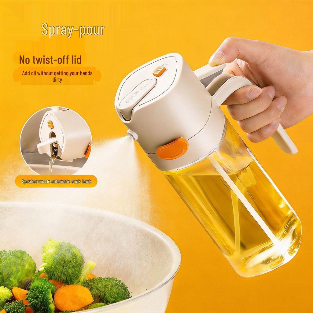 Automatic Dual-Use Oil Spray & Pour Bottle - No-Stick, No-Leak Kitchen Pot
